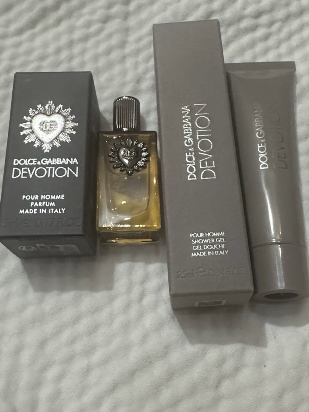 Dolce & Gabbana Devotion Pour Homme Mini Parfum(.17 oz.)& Shower Gel(.84 oz.)New